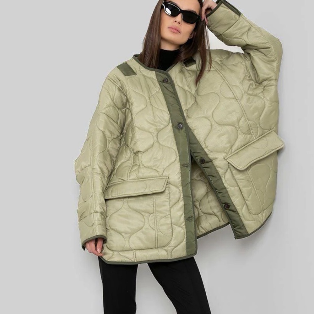 The Frankie shop quilted teddy jacket